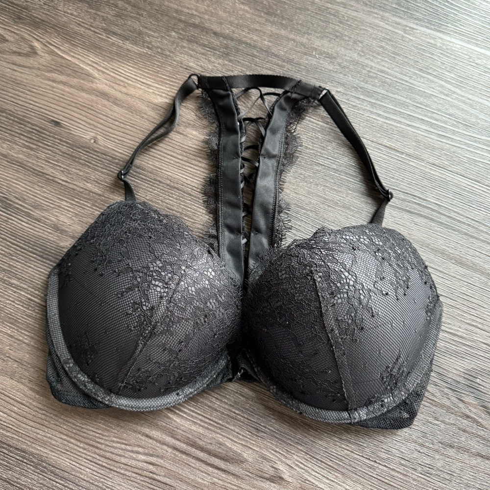 Victoria’s Secret Very Sexy Push Up Bra - Lacy Strappy Black Lingerie